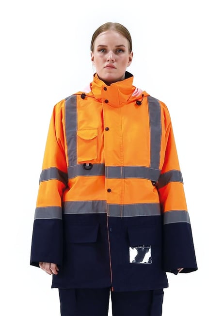 İş Kıyafetleri | Alaska Hi Vis 5 in 1 Parka Neon Turuncu - Lacivert | Konemon Tekstil | iş elbiseleri | iş ayakkabısı | iş kıyafeti satan yerler