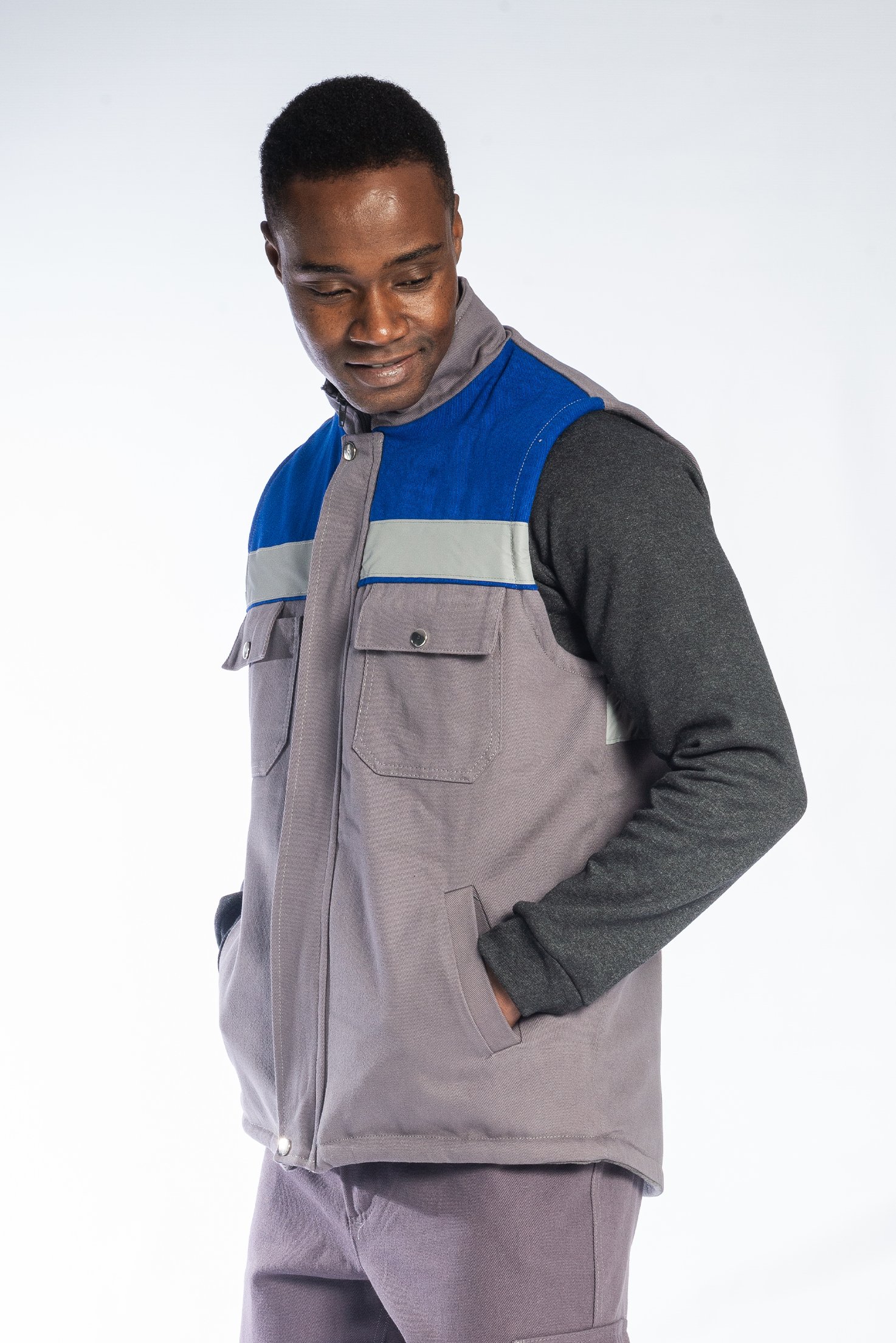 İş Kıyafetleri | Oscar Yelek Saks Gri | Konemon Tekstil | iş elbiseleri | iş ayakkabısı | iş kıyafeti satan yerler