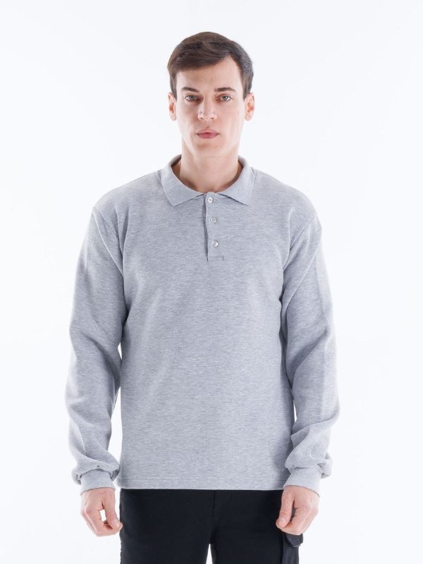İş Kıyafetleri | Elegans Polo Sweatshirt Gri | Konemon Tekstil | iş elbiseleri | iş ayakkabısı | iş kıyafeti satan yerler
