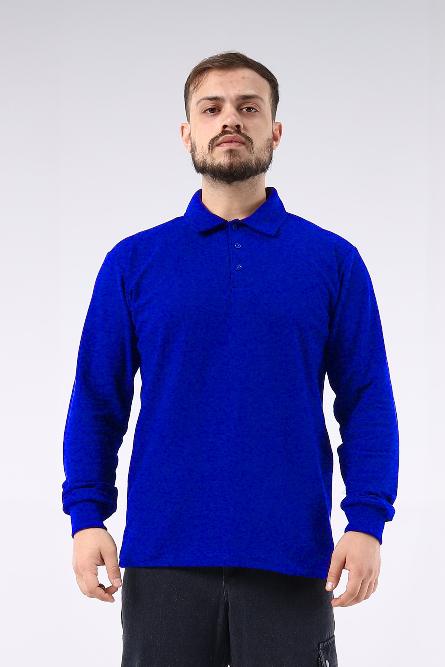 İş Kıyafetleri | Regular Polo Pike Uzun Kol T Shirt Saks Mavi | Konemon Tekstil | iş elbiseleri | iş ayakkabısı | iş kıyafeti satan yerler