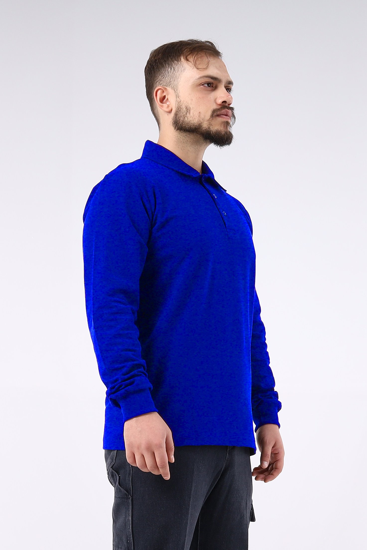 İş Kıyafetleri | Regular Polo Pike Uzun Kol T Shirt Saks Mavi | Konemon Tekstil | iş elbiseleri | iş ayakkabısı | iş kıyafeti satan yerler