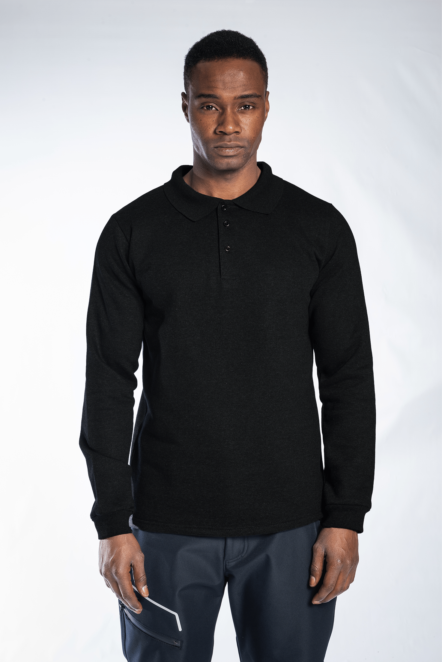 İş Kıyafetleri | Regular Polo Sweatshirt Siyah | Konemon Tekstil | iş elbiseleri | iş ayakkabısı | iş kıyafeti satan yerler